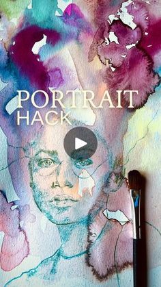 a painting with the words portrait hack on it