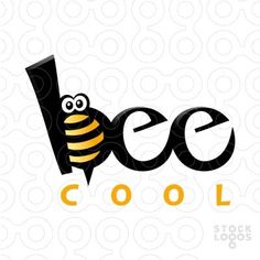 the bee cool logo has been designed to look like it is flying through the air