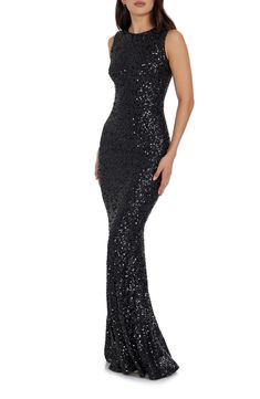 Black Sequin Gown, Black Formal Gown, Full Gown, Mother Of Groom Dresses, Sleeveless Gown, Sequin Gown, Mermaid Silhouette, Dress Inspo, Mermaid Gown