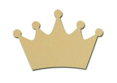 a cardboard cutout of a crown on a white background