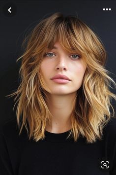 Blonde Shag Haircut With Bangs, Haircuts For Fine Thick Straight Hair, Nude Blonde Hair, Shaggy Lob With Bangs, Lob Haircut With Bangs, Shaggy Lob, Lob With Bangs, Shaggy Hair, Bangs With Medium Hair