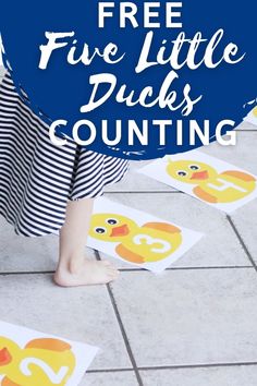 Your kids will have a blast learning their numbers with this Five Little Ducks Printable Preschool Number Line Activity! Help them count while keeping them active! Five Little Ducks Number Line Activity | Printable Preschool Number Line Activity | Duck Theme Number Line Activity | Free Printable Ducks Number Line Activity | Free Printable Number Activity | Preschool Number Activity | Free Printable Preschool Activity | Life Over C's | #lifeovercs #fivelittleducks #numberline #... Number Sense Activities, Counting Games, Number Activities