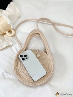 Bird in Bag - Minimalist Straw Bag for Travel Natural Color Everyday Mobile Phone Bag, Natural Everyday Mobile Phone Bag, Portable Natural Color Shoulder Bag For Everyday Use, Simple Beige Crossbody Shoulder Bag, Everyday Crossbody Straw Bag, Natural Shoulder Bag With Mobile Phone Pocket For Everyday, Minimalist Beige Crossbody Satchel, Simple Beige Crossbody Bag, Trendy Neutral Satchel Shoulder Bag