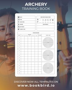 the archery training book is open and ready to be used by someone who wants to learn how