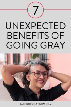 Is your gray hair growing out and you're rethinking the dye? There's more to gray hair than meets the eye! This post explores 7 surprising benefits of going gray. Discover how it can lead to healthier hair, increased confidence, and a newfound appreciation for your natural beauty. Join the gray hair revolution and rock your silver locks How To Grow Out Gray Hair, How To Transition To Gray Hair, Going Gray Gracefully, Latina Hair, Covering Gray Hair, Gray Hair Growing Out, Transition To Gray Hair, Blending Gray Hair