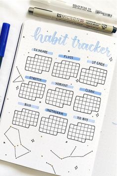 January Habit Tracker, Bullet Journal Designs, January Habits, Habit Tracker Ideas, Bullet Journal Habit Tracker, Journal Habit Tracker, Weekly Log, Crazy Laura, New Routine