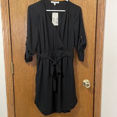 Brand New Black Mini Dress With 3/4 Sleeves. Shear Top Layer With Slip Under Layer. Dress Has Pockets And Is Size Medium Black 3/4 Sleeve Dress For Brunch, Casual Black Dress 3/4 Length, Casual Black Dress With 3/4 Length, Casual Black 3/4 Length Dress, Black Spring Dresses 3/4 Length, Black 3/4 Length Spring Dresses, Black Short Dress, Black Mini, 15 Dresses