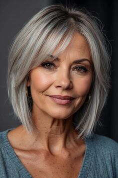 Low Lights In Greying Hair, Mid Length Hair For Fine Hair, 60 Year Old Hairstyles, Medium Fine Hair, Medium Shag, 60 Hairstyles, Mom Hair, Old Hairstyles