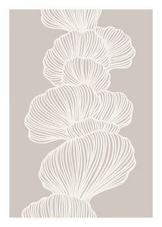 an art print with white lines on a gray background