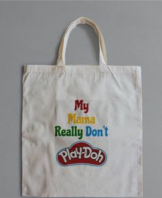 My Mama Don't Play-Doh kids custom off white / beige canvas tote Content: 100% Cotton Canvas Design on premium vinyl  Approx. measurements 11in x 12in Reusable, to reduce your carbon footprint Design in HTV vinyl  Handmade: vinyl cut and hand pressed Various Baby and Kid Sizes  From Newborn to Youth XL In separate listing to match Questions, message me via Etsy. Reduce Your Carbon Footprint, Htv Vinyl, Vinyl Cut, Kids Graphic Tees, Play Doh, Canvas Designs, Carbon Footprint, Kids T Shirts, White Beige