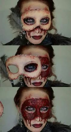 . Extreme Make-up, Halloweenský Makeup, Drag Make-up, Mascaras Halloween, Special Fx Makeup, Halloween 2013