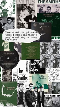 the smiths collage with words and pictures