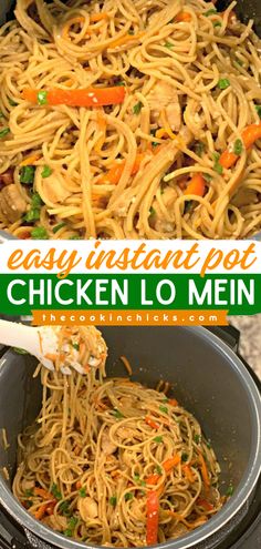 Want more Asian dishes? Put this simple chicken recipe on your rotation! It's a quick weeknight dinner in the pressure cooker. In less than 20 minutes, you can have this Instant Pot Chicken Lo Mein that's packed with classic Chinese flavor! Best Instant Pot Recipes Healthy, Chicken Lo Mein Instant Pot, Chinese Food Recipes Instant Pot, Instapot Lo Mein, Dump And Go Instant Pot Recipes, Instant Pot Dump Meals, Instant Pot Chicken Lo Mein, Instant Pot Lo Mein, Dinner Recipes Instant Pot