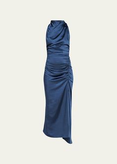 Get free shipping on A.L.C. Inez Shirred Dress at Bergdorf Goodman. Shop the latest luxury fashions from top designers. Shirred Dress, Asymmetrical Hem, Bergdorf Goodman, High Neckline, Top Designers, Asymmetric Hem, The Dress, Tops Designs, Emerald