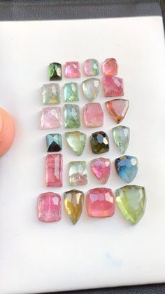 Gorgeous quality lovely multi colours tourmaline rosecuts ethically sourced sizes~~5.5mm to 13mm. Jewelry Text, Palette Inspiration, Imperial Topaz, Pinterest Ideas, Gemstone Beads Jewelry, Gems And Minerals, Crystal Gems, Crystals Minerals, Mineral Specimen