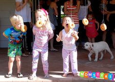 This was a hilarious game to watch a bunch of 5 y/o play. Momsters: A Pajama Party for your Little One - Top Picks 1st Birthday Party Games, Birthday Games For Adults, Pancakes And Pajamas, Pj Party, Games For Adults, Sleepover Party, Birthday Party Games