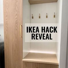 an ikea hack reveal with the words ikea hack reveal