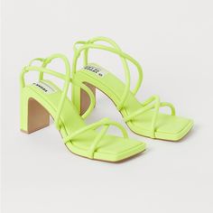 Reposhing This Item I Purchased From @Deshae86. Love Them But They Were Too Big On Me. Questions? Leave A Comment Below! Spring Lime Green Heels, Lime Green Heels For Spring, Lime Green Heels For Spring Party, Yellow Strappy Heels For Spring, Neon Yellow Ankle Strap Sandals For Spring, Neon High Heels For Summer, Neon High Heel Summer Shoes, Chic Neon Yellow Summer Heels, Chic Neon Yellow Heels For Summer