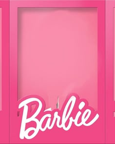 the word barbie is cut out from pink paper