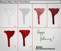 step by step how i paint blood