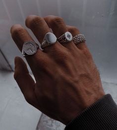 Jewelry Rings Unique, Jewelry Aesthetic, Stylish Rings, Hand Jewelry, Men's Rings