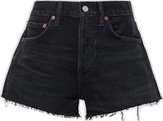 Short Washed Cotton Jeans, Washed Black Cotton Jean Shorts, Short Leg Cotton Jeans With Frayed Hem, Cotton Jeans With Frayed Hem And Short Leg, Cotton Jeans With Frayed Hem And Short Legs, High Rise Washed Cotton Shorts, High Rise Cotton Shorts With Five Pockets, Cotton Washed Jean Shorts, Cotton Shorts With Five Pockets