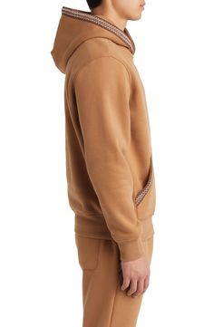 Brown Relaxed Fit Cozy Hoodie, Brown Cozy Hoodie With Relaxed Fit, Cozy Brown Hoodie With Relaxed Fit, Cozy Brown Relaxed Fit Hoodie, Brown Cotton Hoodie For Loungewear, Cotton Sweater With Kangaroo Pocket For Loungewear, Brown Hoodie With Drawstring For Loungewear, Cotton Sweater With Drawstring Hood For Loungewear, Brown Drawstring Hood Sweatshirt For Loungewear