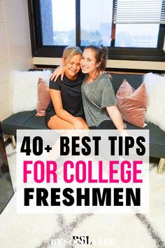 two women sitting on a couch with the words 10 items i regret buying for my dorm room