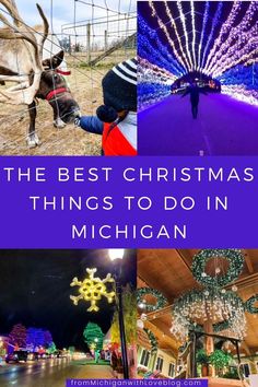 the best christmas things to do in michigan, including lights and decorations with text overlay