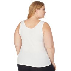 This Cuddl Duds tank top is the perfect pick. The special SofTech fabric features cotton on the inside for comfort and smooth nylon on the outside. This women's tank pairs perfectly under your favorite top or can be worn by itself for versatile styling year round. Lace trim V-neck FABRIC & CARE Nylon, cotton Machine wash Imported  Size: 2X. Color: Black. Gender: female. Age Group: adult. Pattern: Solid. Lace Trim Tank Top, Cuddl Duds, Petite Shorts, Women's Cover Up, Cotton On, Womens Tank, Basic Tank Top, Fabric Care, Venice