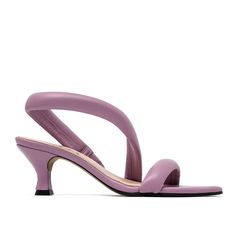 Alta Shoes Material: CueroHecho en Colombia Purple Block Heel Sandals In Synthetic, Lilac Sandals, Designer Purple Open Heel Heels, Summer Purple Heels With 4-inch Heel, Purple Open Toe Sandals With 4-inch Heel, Purple Summer Heels With 4-inch Heel, Lilac, Sandals, Heels