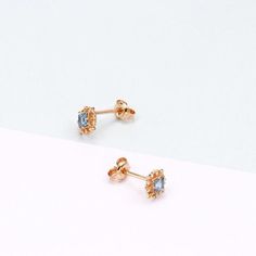 Holiday Notice: We will be on holiday from Feb 6 to Feb 15 for the Spring Festival. Orders will be shipped after we resume work.  Filigree Stud Earrings, Vintage Filigree Studs, Filigree Topaz Studs, Natural Blue Topaz Studs, Bridesmaid Earrings, Birthday Gifts for HerFeatures• Made to Order. • Material: 925 Silver with Gold Plated• Gold Color: Rose Gold• Stone Type: Natural Blue Topaz • Ready to Ship in 7-10 Business Days Want to find out more? Check out my shop https://www.etsy.com/shop/ZoeJew Blue Halo Design Earrings As Gift, Blue Earrings For Pierced Ears, Birthday, Elegant Birthstone Earrings For Birthday, White Opal Ring, Gold Rings Stackable, Topaz Jewelry, Minimalist Studs, Tiny Stud Earrings, Gold Stone