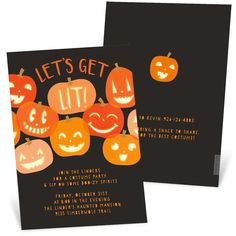 Adult Halloween Party Jack-o-lantern Invitation | Cocktail Party Halloween Invitation Halloween Party Invitations Diy, Cocktail Halloween, Hallowen Party, Zombie Birthday, Homemade Halloween Decorations, 41st Birthday, Invitation Halloween, Lets Get Lit