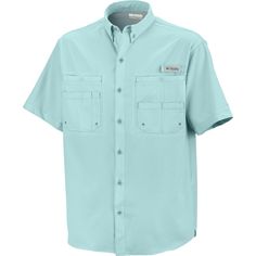 Pull on the Columbia Men's Tamiami II Short-Sleeve Shirt for a day of wading through trout streams and hiking along the river. This lightweight-fabric button-up offers some shade for your shoulders in the middle of a wide open river. It wicks sweat away while you hike in the sun and dries quickly in case you take a tumble and swamp your waders. A rod holder on the chest lets you change flies with both hands, and deep chest pockets leave room to stash gear when you don't want to wear a vest. Gulf Stream, Columbia Shirt, Rod Holder, Ripstop Fabric, Big And Tall Outfits, Mens Short Sleeve Shirt, Red Shirt, Oxford Shirt, Fishing Shirts