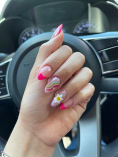 Fake Nails Designs, Nails Yellow, Girly Acrylic Nails, Pearl Nails, Round Nails, Short Acrylic Nails Designs, Nails Desing, Nail Art Ideas, Nails Short