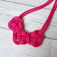 Fiber Necklace, Funky Necklace, Necklace Rope, Womens Jewellery, Necklace Womens, Chunky Necklaces, Rope Jewelry, Rope Knots, Fabric Necklace