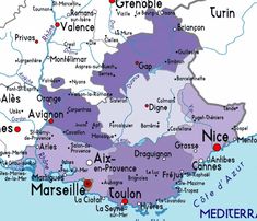 a map of france with all the major cities