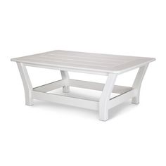 a white coffee table on a white background