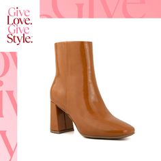 in stock Dress Booties, Block Heel Shoes, Autumn Activities, Fall Shoes, Shoes Booties, Cognac, Block Heels, Memory Foam, Heel Height