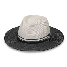 Classic front pinch fedora style hat for women. Shallow crown hat gives a sophisticated feminine look. Two-tone safari hat with contrast color flat 3" wide brim. Faux leather band with metal buckle. Internal drawstring to adjust fit. UPF 50+ ultraviolet protection. Medium/large hat size, fits 57-58 cm. Packable, soft taco fold. Fold up brim then fold in half. 100% polypropylene. Fedora Style, Lifeguard Hat, Large Hat, Outback Hat, Mens Hats Fashion, Safari Hat, Sun Visor Hat, Crown Hat, Wide Brim Fedora