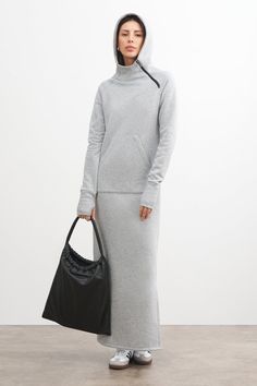 Tompkins Sweatshirt Dress Spring Sweatshirt With Zipper Closure For Loungewear, Oversized Functional Sweatshirt For Fall, Sporty Zipper Sweatshirt For Loungewear, Long Sleeve Sweatshirt With Zipper For Loungewear, Zipper Closure Long Sleeve Sweatshirt For Loungewear, Relaxed Fit Long Sleeve Hoodie With Zipper, Functional Fall Cotton Sweatshirt, Fall Funnel Neck Sweatshirt In Sportswear Style, Functional Long Sleeve Hoodie For Fall