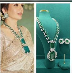 Nita Ambani necklace Bollywood style partywear necklace long necklace Diamond jewellery Indian jewellery long necklace Rani haar green set Nita Ambani necklace Bollywood style partywear necklace long necklace Diamond jewellery Indian jewellery long necklace Rani haar green set Beautiful nita Ambani necklace set with earrings best quality necklace for wedding party Ambani Necklace, Cz Stone Necklace, Indian Diamond Jewellery, Emerald Green Necklace, Nita Ambani, Bollywood Bridal, Rani Haar, Gemstone Choker, Silver Necklace Set