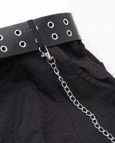 Details: Straight leg pants with belt and chain decorationsLength: LongMaterials:95% Cotton + 5% Spandex Chain Decorations, Belt Pants, Pants With Belt, Belted Pants, Straight Leg Pants, Leg Pants, Black Pants, Straight Leg, Spandex