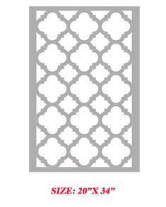 the size and width of a decorative screen