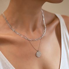 The perfect personalized gift for anyone. Stargaze with your own zodiac or a loved ones. It's perfect as a birthday, friendship, mother's day and bridesmaids gift. This necklace features a classic disc pendant on a delicate, Italian Singapore chain from our signature O Collection. Pendant Diameters: 0.5in (1.3cm), 0.6in (1.6cm) Laser Engraving Engraved with our own Constellation Zodiac Designs. Italian Singapore chain, width 1.3mm Adjustable chain: 19-21in (48-53cm) When layered, chain length is Figaro Necklace, Necklace Stack, Zodiac Designs, Figaro Chain Necklace, Layered Chain, Trendy Necklace, Zodiac Constellations, Figaro Chains, Figaro Chain