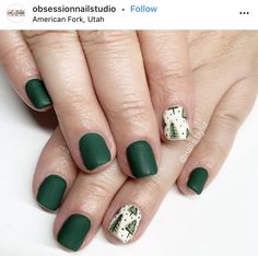 Matte Green Christmas Nails, Colourful Extensions, Different Nail Lengths, Short Nail Set, Dazzle Nails, Winter Nails Design, Nails Xmas, Nexgen Nails, Different Nail Designs