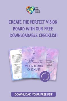 Create the perfect vision board with our FREE checklist! This guide will help you design a board that aligns with your biggest dreams and aspirations. Free Vision Board, Manifesting Love, Vision Board Template, Perfect Vision, Start Manifesting, A Vision Board, Create A Board