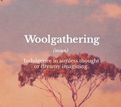 a book cover with an image of a tree and the words woolgatthering