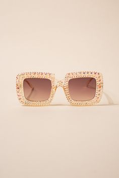 Channel your inner 60's vibes with these vibrant rhinestone filled sunnies. This retro style frame adds a bold touch with its brightly colored frames. Oversized bedazzled sunglasses are known for fashion accessories in large concerts. Protecting the wear's eye from bright lights at the same time creating shiny sparks from the rhinestones. Size• Lens width: 48 mm• Lens height: 41 mm• Temple: 140 mm QualityNon-polarized lenses with UV400 protection- 100% UV400 eye protection blocks glares. high qu Party Sunglasses With Square Glass Frame, Multicolor Sunglasses For Summer Parties, Glamorous Summer Sunglasses With Tinted Lenses, Glamorous Beach Sunglasses With Uv Protection, Multicolor Party Sunglasses For Summer, Glamorous Mirrored Sunglasses For Summer, Glamorous Beach Sunglasses For Summer, Glamorous Beach Sunglasses With Tinted Lenses, Glamorous Tinted Sunglasses For The Beach