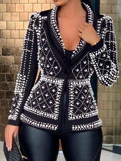 Fitted Blazer Jacket, Long Overcoat, Fall Jackets, Fashion Seasons, Black Blazer, Looks Style, Outfits Summer, Womens Fall, Outfits Casuales